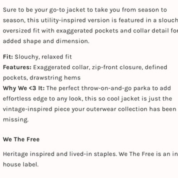 Free People Surplus Future Parka In Olive Night Size Small NWT - Picture 6 of 16